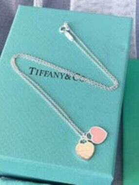 Tiffany & Co. 925 Silver Pink Heart Necklace